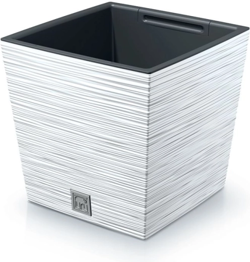 Plantenbak Furu Square Low 24 cm – wit