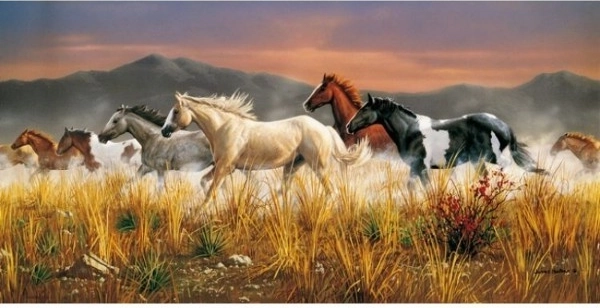 Puzzle Wild Horses – Thundering Herd 13224 pieces CLEMENTONI