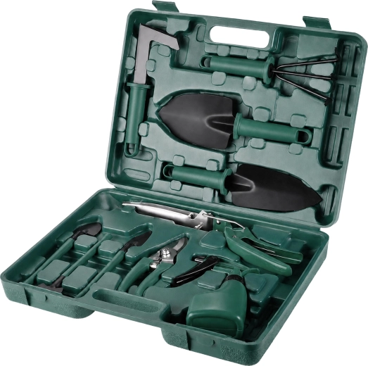 Kit d’outils de jardinage dans une mallette (10 pcs) - 1 pièce
