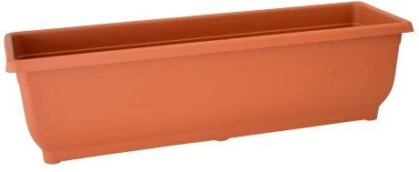 Self-watering planter box AQUA GLORIA 60 cm without saucer, terracotta