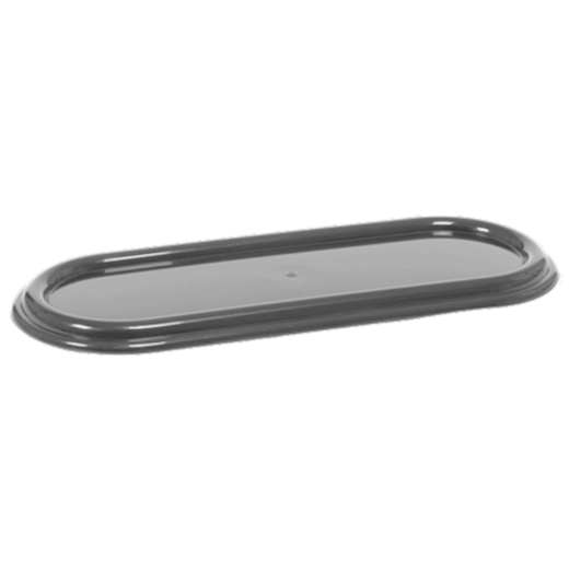Protective oval candle tray 44 cm – graphite metallic