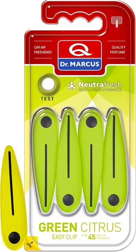 Dr. Marcus Easy Clip Green Citrus luchtverfrisser voor in de auto