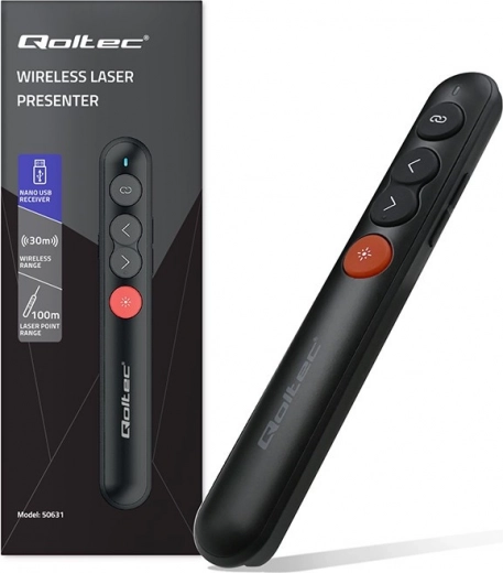 Laser pointer with USB 3.0, 2.4GHz, range 30m