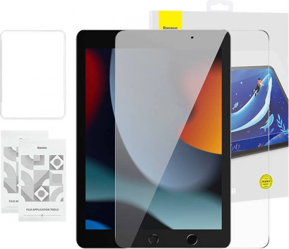 Tempered Glass Baseus Crystal for iPad Pro/Air 10.2" (2 pieces) with Cleaning Kit