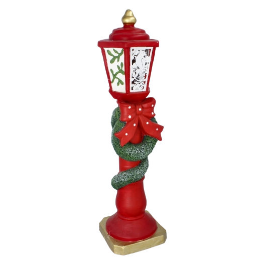 Kerstdecoratie lantaarn met belletjes met LED-verlichting 65 cm - 1 stuk