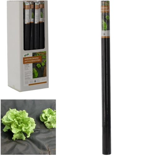 Agrotextiel tegen onkruid 1 × 10 m zwart 50 g/m²