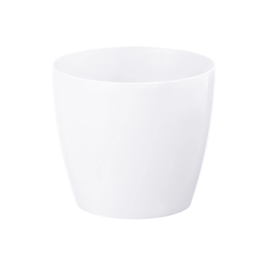 White Magnolia flower pot 25 cm with glossy finish