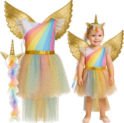 Kruzzel kinderkostuum eenhoorn 110–116 cm (3 delen)
