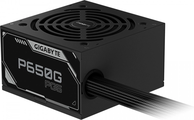 Gigabyte P650G 650W ATX power supply with 120 mm hydraulic fan, ATX 3.1 and PCIe 5.0