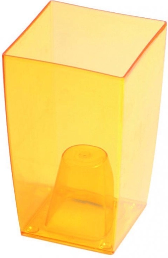 Cache-pot carré, jaune, 2 l