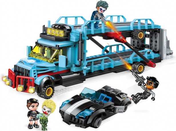 Qman Police Battle Force attaque de camion jeu de construction