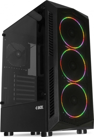computer case iBOX Lupus 27 with tempered glass and RGB fans