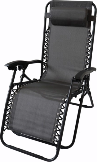 Zero Gravity PARADISE Folding Lounger, Dark Grey