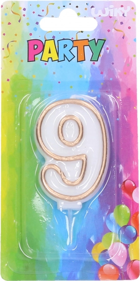 Party Candle No. 9 Gold