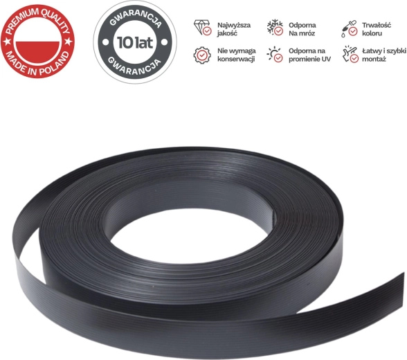 Hekband 50 m Thermoplast Classic Line 4,75 cm grafiet