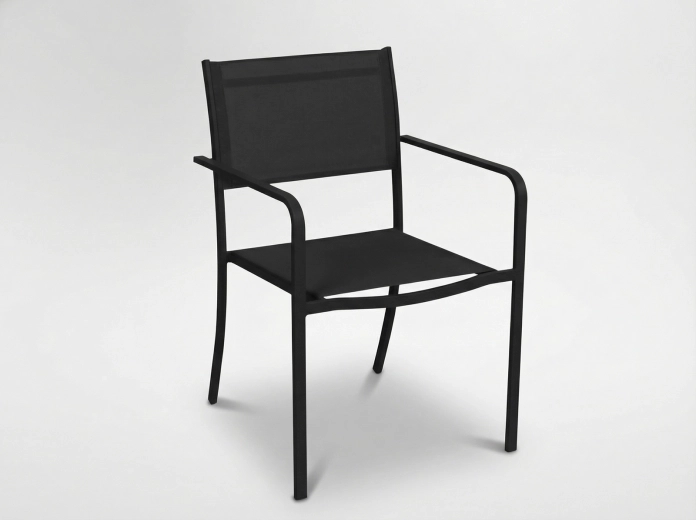 Black garden chair 54 × 55 × 86 cm