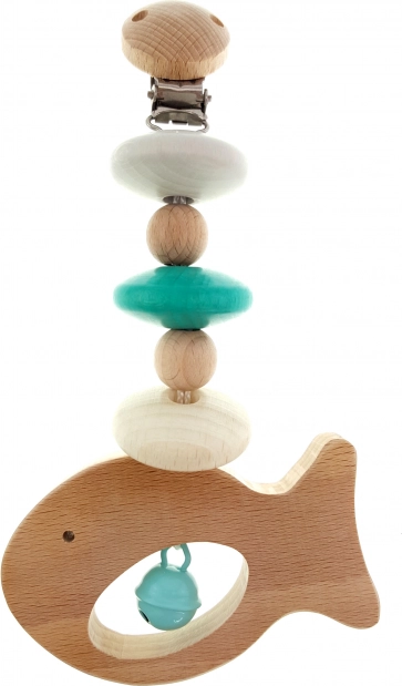 Clip pour poussette Poisson Turquoise