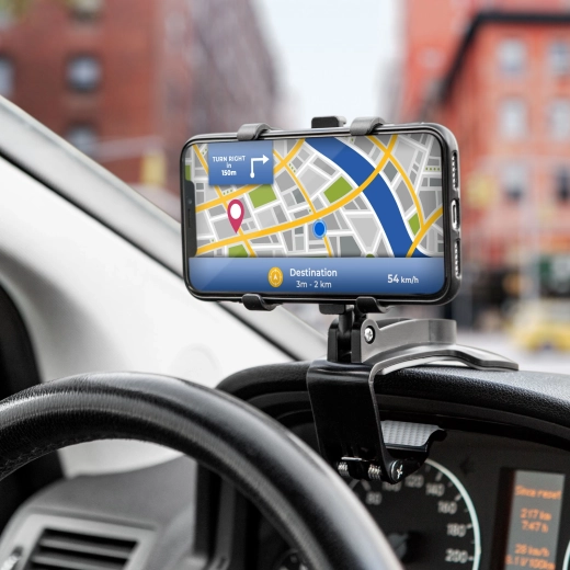 Black Dashboard Phone Holder