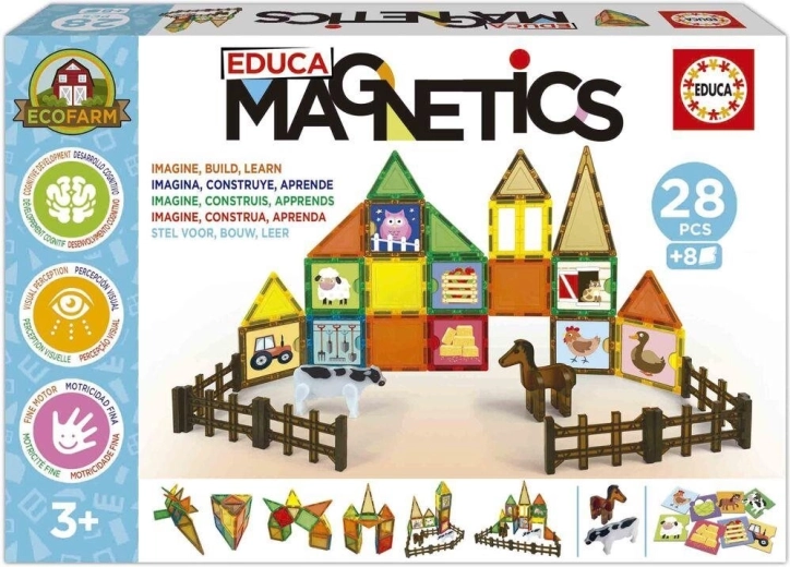 Educa magnetic construction set Magnetics eco farm 28 pieces