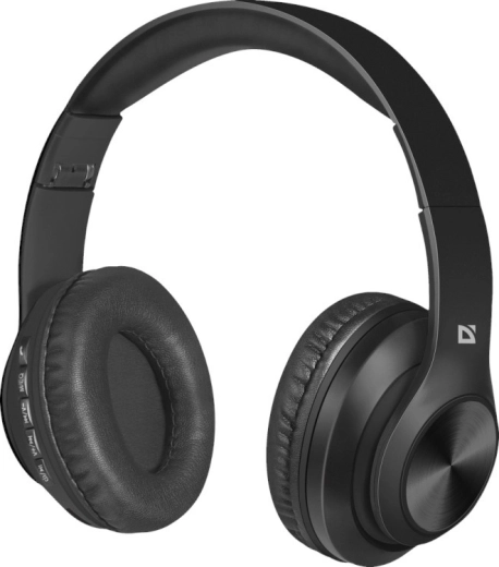 Wireless Freemotion Headphones with Microphone, Black