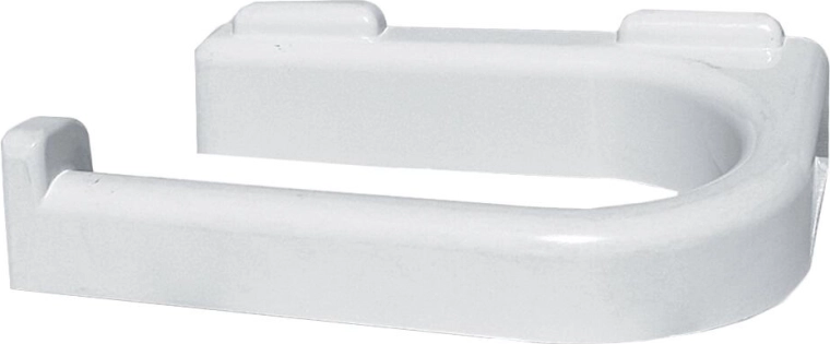Wall-mounted toilet paper holder, white plastic, 15.9 × 11 × 4 cm