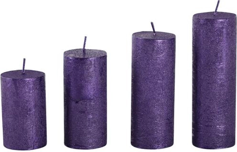 Advent candles purple – set of 4 pcs