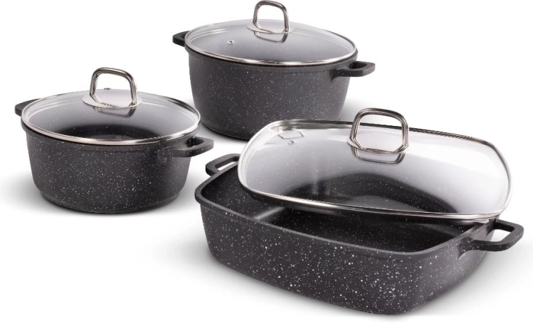 Ensemble d’ustensiles de cuisine Lamart Cast noir, 6 pièces