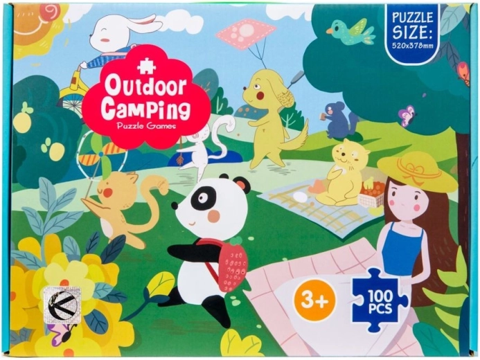 Kinderpuzzel met dieren in het park 100 stukjes - 1 stuk
