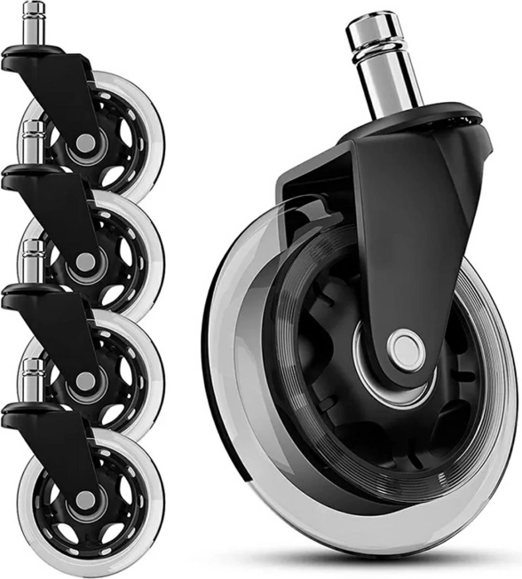 Rubber casters for office chair 5 pcs