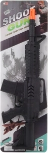 Plastic toy submachine gun for kids – black, 40 cm
