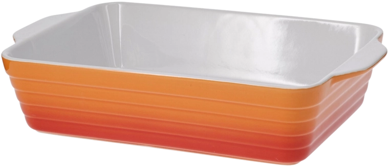 Ovenschaal van hittebestendig glas 31 × 19 cm oranje