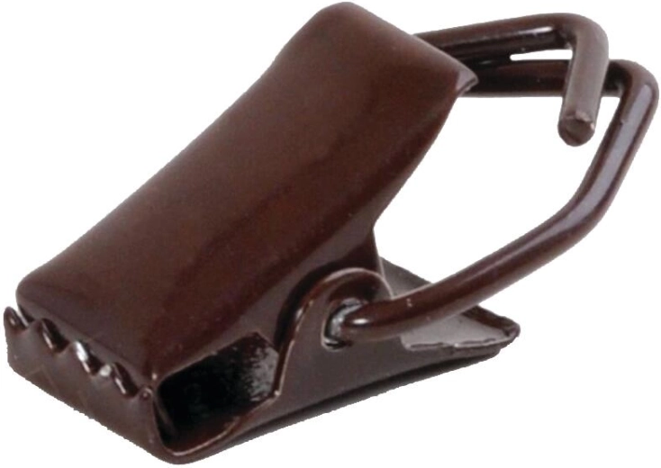 Metalen klemmen voor gordijnen, bruin, 25 stuks