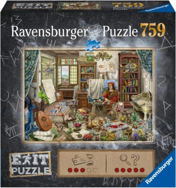 Puzzel Ravensburger Exit: Atelier van de kunstenaar 759 stukjes
