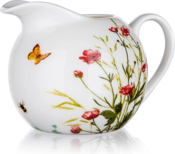 Keramische melkkan 250 ml Meadow met bloemenmotief