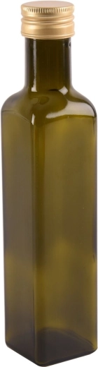 Glass oil bottle 0.25 l with metal cap