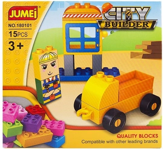 Baukasten Jumei City Builder Stadt – Baustelle 15 Teile 20 × 19 cm - 1 Stück
