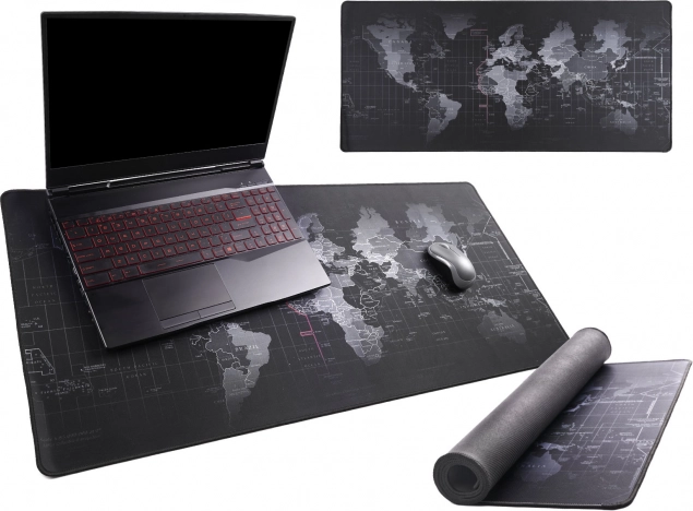 Grande sous-main de bureau avec carte du monde 40 × 90 cm