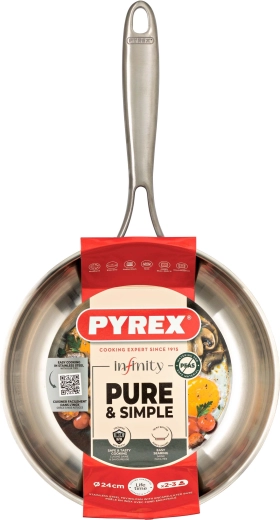 Pyrex Infinity roestvrijstalen pan 24 cm