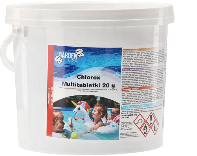 Chlorine multifunctional tablets 20 g – slow-dissolving 3 kg