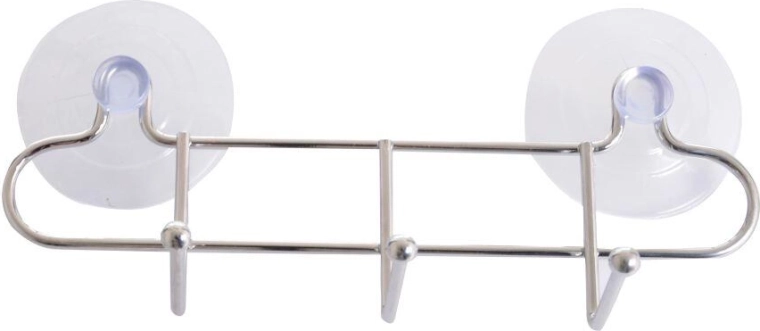 Porte-serviettes de salle de bain avec 3 crochets, chrome