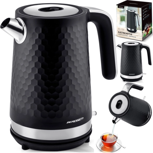 Electric Kettle 1.7 L BERDSEN, matte black-silver