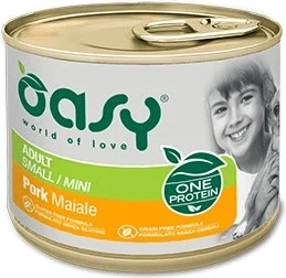 Oasy One Protein pâté pour chiens adultes Small/Mini au porc 200 g
