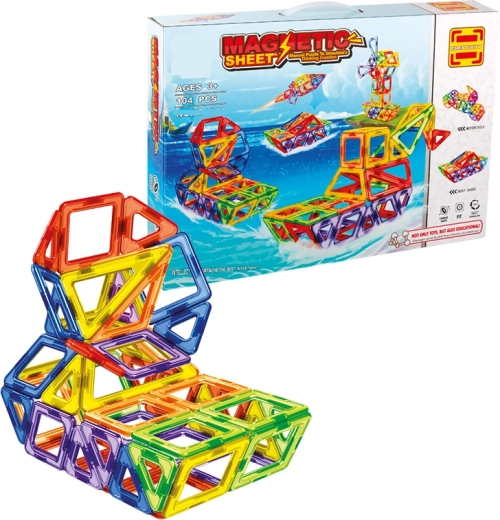 Jeu de construction magnétique 104 pcs – bateau et chambre