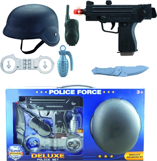 Police Submachine Gun with Accessories – Set of 6