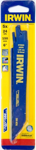 Metal reciprocating saw blades 150 mm, 24 TPI (5 pcs) IRWIN