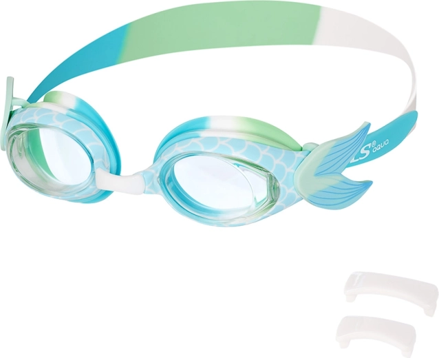 Kinderzwembril met zeemeerminmotief NILS Aqua blauw