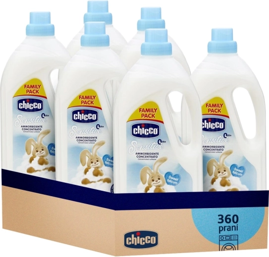 Chicco wasverzachter Baby Sensitive Zoete Poeder, geconcentreerd 1,5 l (60 wasbeurten), 6× verpakking