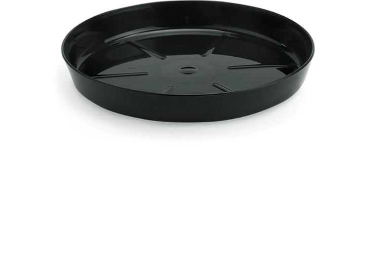 Sous-pot Lamela Magnolia, noir, diamètre 11,2 cm