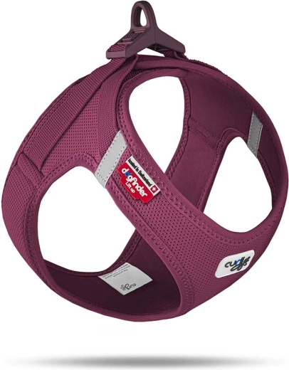 Curli Air-Mesh harness with buckle, ruby, XS (3–5 kg)