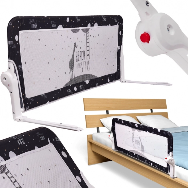 Barrière de lit de protection noire 120 cm